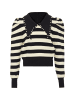 Nolie Damen Strickpullover in Wollweiss Schwarz