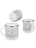 Mr. & Mrs. Panda Emaille Tasse Junggesellenabschied Feier mit Sp... in Heather Grey