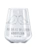 Mr. & Mrs. Panda glas für rotwein Turteltauben Liebe mit Spruch in Transparent