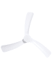 Beliani Deckenventilator mit Licht PRASLIN in Weiß - (W) 110 x (H) 47 x (L) 110 cm