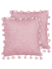 Beliani 2er-Set Dekokissen JASMINE in Rosa