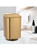 Wenko Kosmetikeimer AURON mit Schwingdeckel in Gold, (B) 17,2 x (H) 25,5 x (L) 17,2 cm