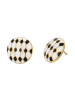 NAEMI Women Earrings in Gold Black White