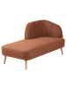 Beliani Chaiselongue TANLAY in Braun - (W) 74 x (H) 78 x (L) 153 cm rechtsseitig