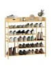 HOMCOM Schuhregal in Naturholz 101L x 30B x 100H cm