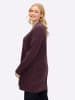 sheego Long-Pullover in burgund-flieder-meliert