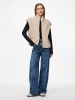 Pieces Gilet in Silver Gray