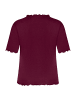 CARTOON Halbarm-Shirt mit Kragen in Dark Aubergine