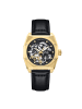 Elliott Lederarmbanduhr in Rose Gold/Black