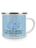 Mr. & Mrs. Panda Tasse Wal Konfetti mit Spruch in Blau Pastell