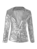 tectake Damen-Jackett mit glitzernden Pailletten, silber