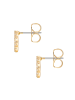 Lulu & Jane Ohrstecker Kleeblatt aus Messing mit Zirkonia in gelbgold