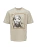 Only&Sons T-Shirt 'Tupac' in beige