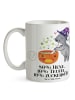 Mr. & Mrs. Panda Kaffeetasse Kater Hexenkessel mit Spruch in Weiß