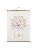 WALLART Stoffbild - Mandala Namaste Lotus Set gold rosa in Gold