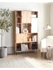 Beliani Bücherregal AMOS in Braun/Weiß - (W) 100 x (H) 185 x (L) 35 cm