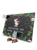 Mr. & Mrs. Panda Adventskalender Hase Skifahren mit Spruch in Kreidetafel