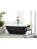 Beliani Freistehende Badewannen CARRERA in Schwarz/Silber - (W) 75 x (H) 58 x (L) 150 cm