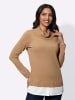 Sieh an! 2-in-1-Pullover in camel-weiß