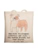 Mr. & Mrs. Panda Tragetasche Englische Bulldogge Freunde mit Spruch in Creme