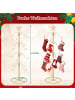 COSTWAY 121cm Weihnachtsstrumpfhalter mit 16 Haken in Gold