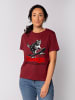 wat? Apparel T-Shirt Savage Cat in Weinrot