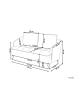 Beliani 2-Sitzer Sofa HOBRO in Rot/Schwarz - (W) 147 x (H) 87 x (L) 85 cm
