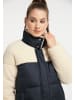 myMo Winterjacke Mit Teddyfell in Marine