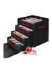relaxdays Weihnachtskugel-Aufbewahrungsbox in Schwarz - (B)36,5 x (H)40 x (T)36,5 cm
