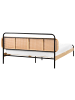 Beliani 2-tlg Doppelbett BOUSSICOURT in Braun/Schwarz
