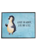 Mr. & Mrs. Panda Tischpad Pinguin Marienkäfer mit Spruch in Eisblau