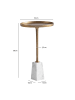 KADIMA DESIGN Beistelltisch Echter Marmor Metall 34x34x58 cm Anstelltisch