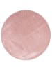 Snapstyle Hochflor Velours Teppich Luna Rund in Rosa