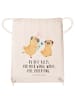 Mr. & Mrs. Panda gymnastiktasche Mops Verliebt mit Spruch in Creme
