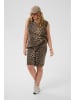 KAFFE curve Jeansshorts KCjessa Regular fit in Black/Brown Leopard