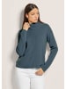 MADELEINE Kaschmir-Pullover mit Pointelle-Muster in stahlblau