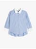 KOTON Shirt in Blau Gestreift