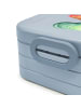 Mr. & Mrs. Panda Bento Box Hahn Korn Motiv mit Spruch in Blau Pastell