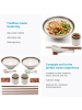 Intirilife Ramen Schüssel Set 2 Personen je 2x Schüssel Stäbchen Löffel Becher in Weiß
