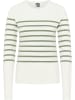 DreiMaster Maritim Damen Strickpullover in Wollweiss Oliv