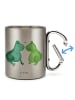Mr. & Mrs. Panda Edelstahltasse Frosch Liebe ohne Spruch in Silber