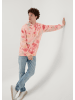 QS Sweatshirt langarm in Mehrfarbig-pink