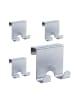 relaxdays 40x Türhaken in Silber - (B)7 x (H)6,5 x (T)5 cm