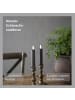 Novaliv Stabkerzen LED mit Timer GRAU 2er indoor mit Timer Funktion 6 Stunden in Grau
