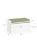 SoBuy Sitzbank in Reinweiß - (W) 34 x (H) 35 x (L) 60 cm