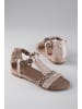 Aniston SHOES Riemchensandale in beige-goldfarben