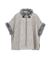 fraully Damen Poncho in Wollweiss