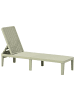 Beliani Gartenliege OSSIMO in Grün - (W) 55 x (H) 35 x (L) 190 cm