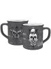 Geda Labels Tasse Skull mystic Emaille-Optik in Grau - 400ml