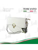 Toscanto Leder Umhängetasche, Citytasche Toscanto Tasche weiß ca. 30cm